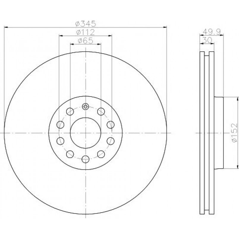 92120603 TEXTAR Диск гальмівний — фото товара