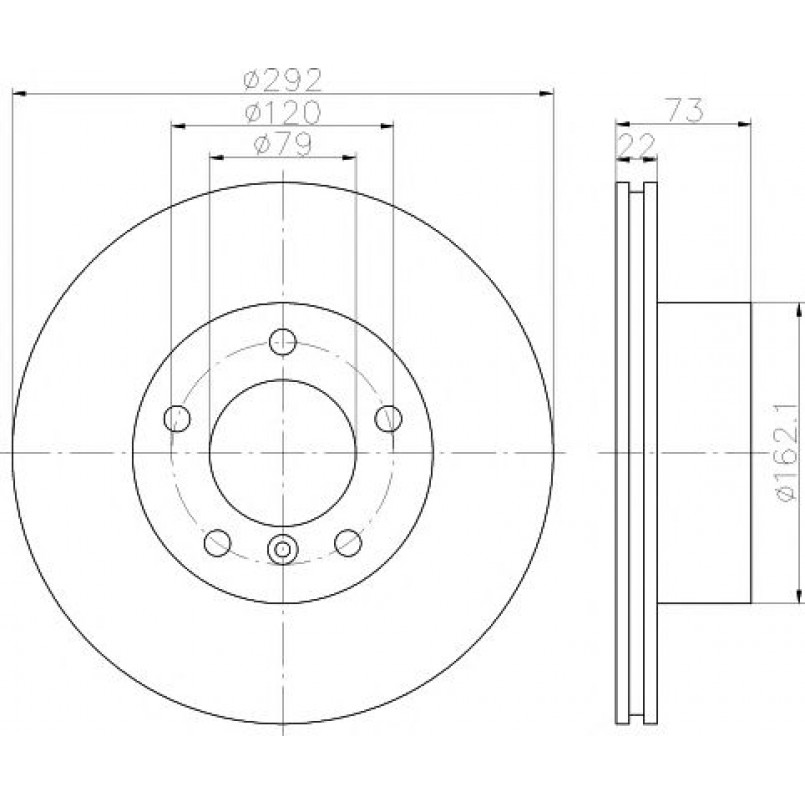 92132805 TEXTAR Диск гальмівний — фото товара