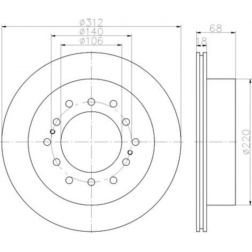 92170103 TEXTAR Диск гальмівний — фото товара