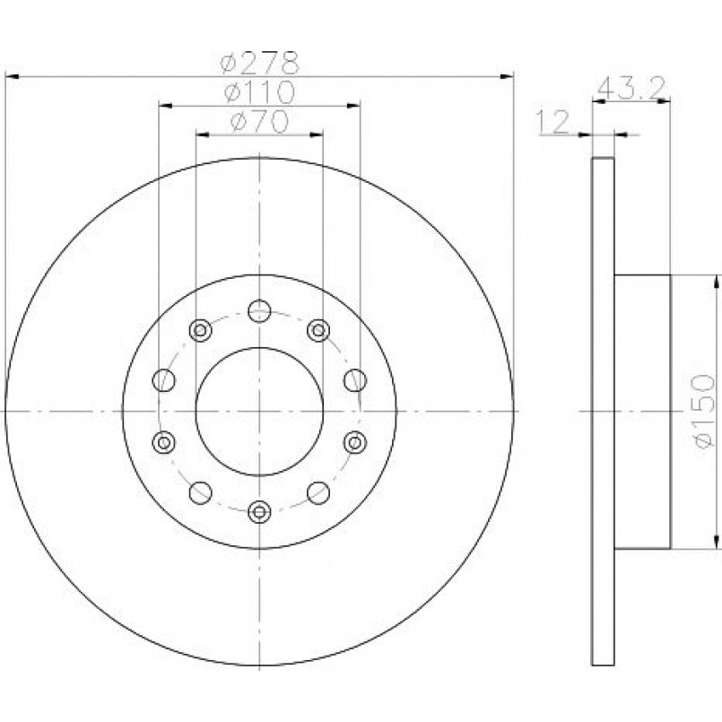 92221003 TEXTAR Диск гальмівний — фото товара