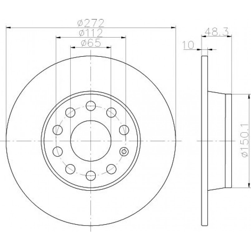 92224903 TEXTAR Диск гальмівний — фото товара