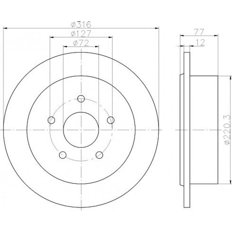 92227700 TEXTAR Диск гальмівний — фото товара