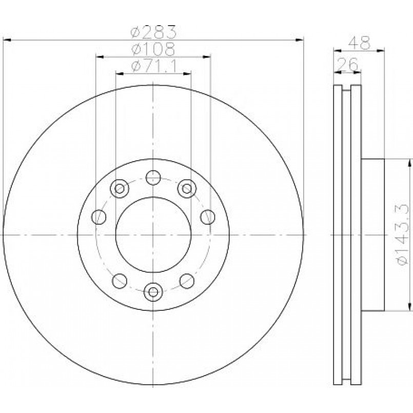 92232503 TEXTAR Диск гальмівний — фото товара