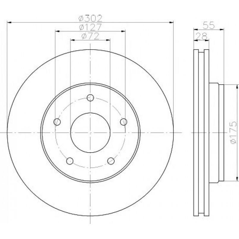 92253303 TEXTAR Диск гальмівний — фото товара