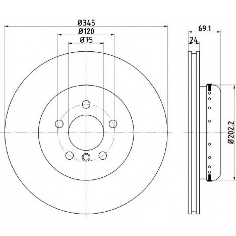92253925 TEXTAR Диск гальмівний — фото товара