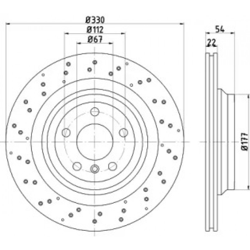 92254505 TEXTAR Диск гальмівний — фото товара