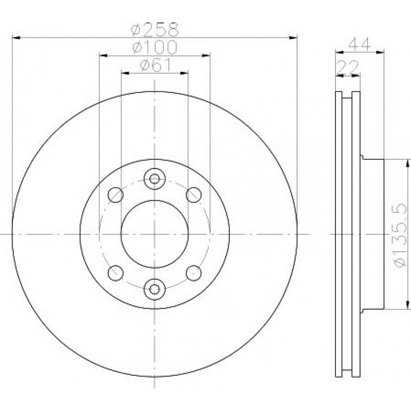 92255203 TEXTAR Диск гальмівний — фото товара