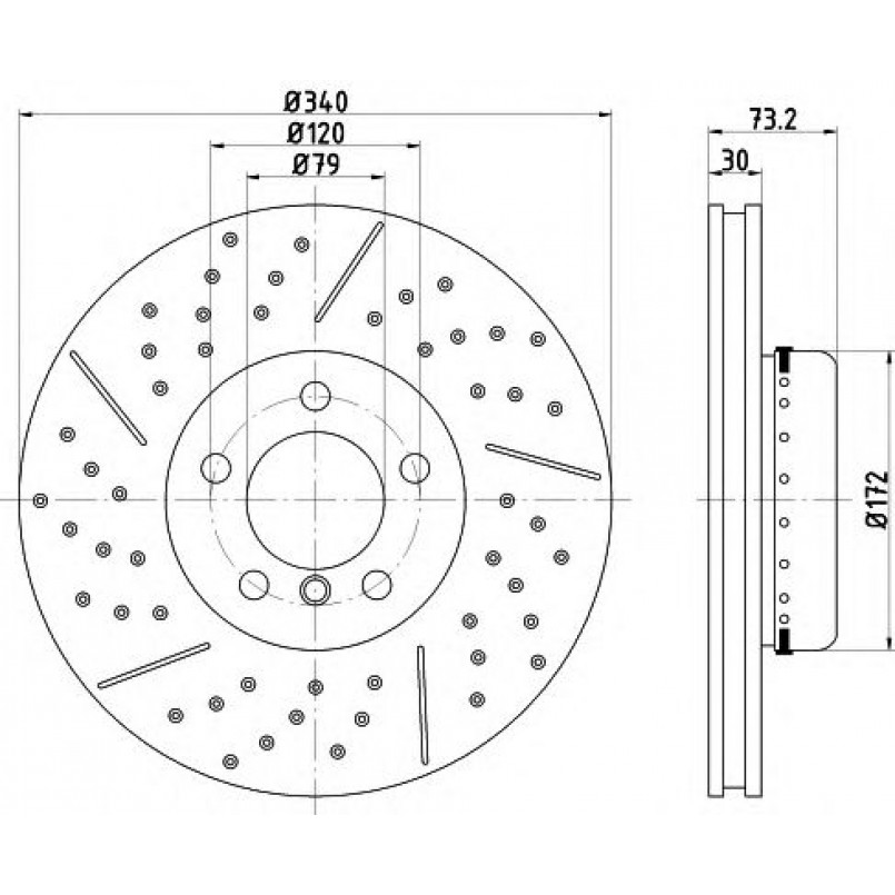 92265025 TEXTAR Диск гальмівний — фото товара