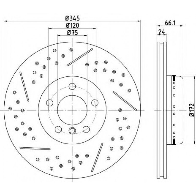 92265225 TEXTAR Диск гальмівний — фото товара