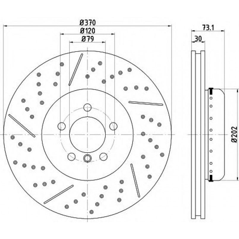 92265425 TEXTAR Диск гальмівний — фото товара