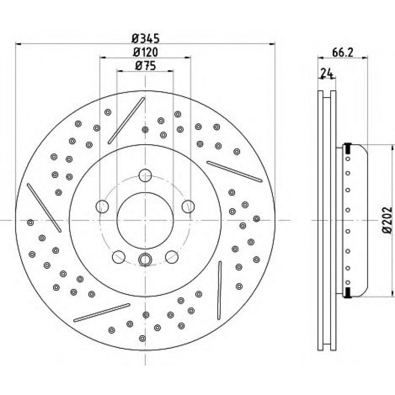 92265525 TEXTAR Диск гальмівний — фото товара