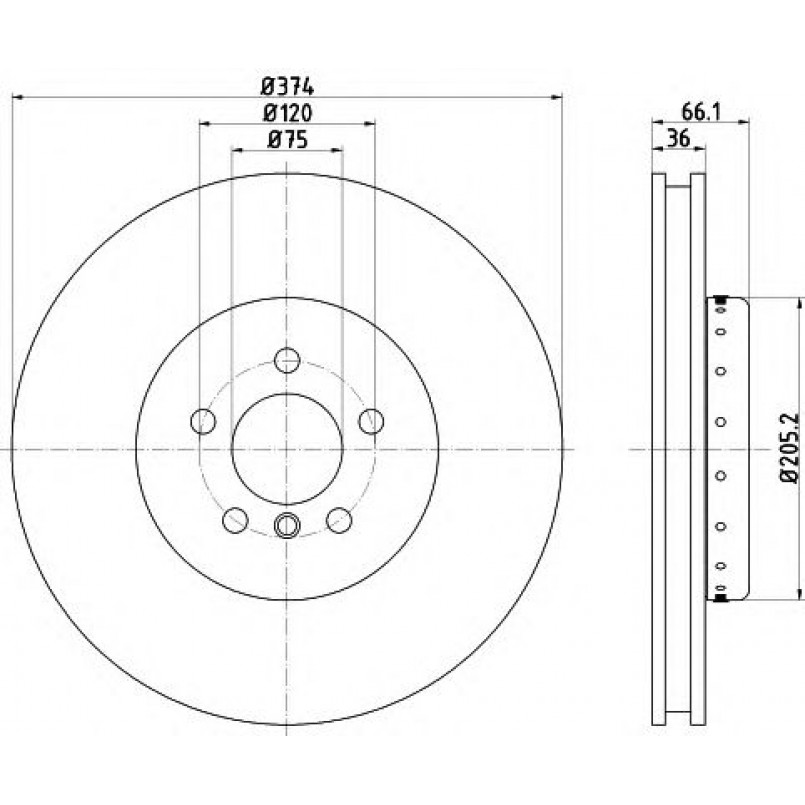 92266025 TEXTAR Диск гальмівний — фото товара