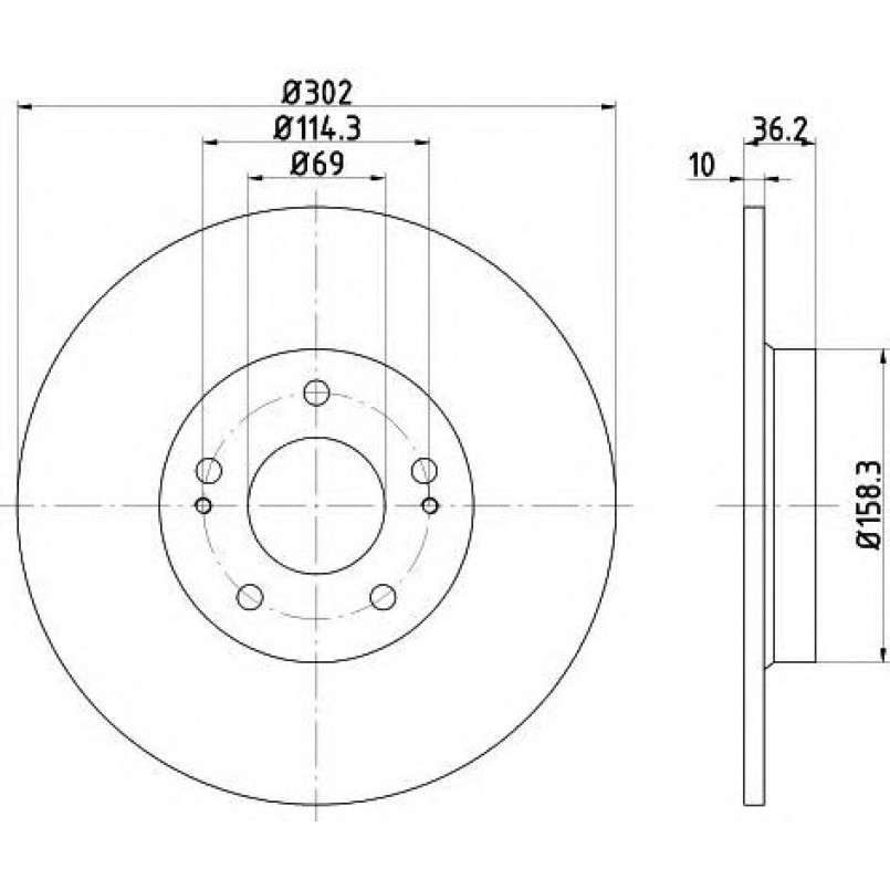 92267403 TEXTAR Диск гальмівний — фото товара