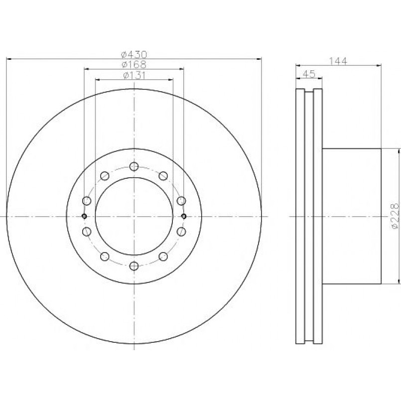 93186700 TEXTAR Диск гальмівний — фото товара