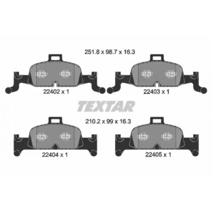 2240201 TEXTAR Гальмівні колодки до дисків — фото товара