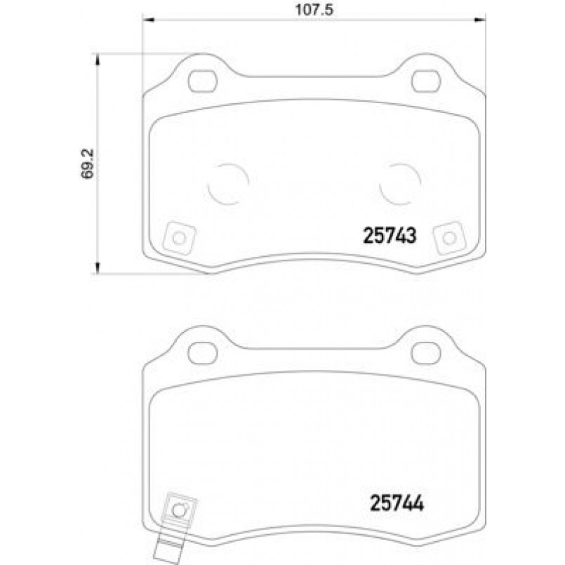 2574301 TEXTAR Гальмівні колодки до дисків — фото товара
