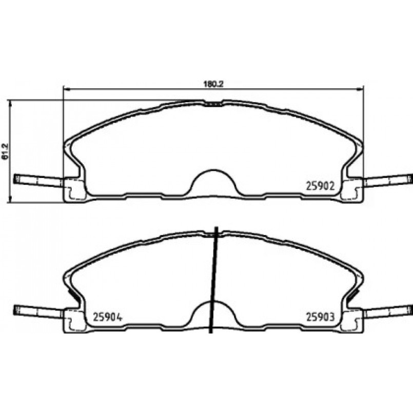2590201 TEXTAR Гальмівні колодки до дисків — фото товара