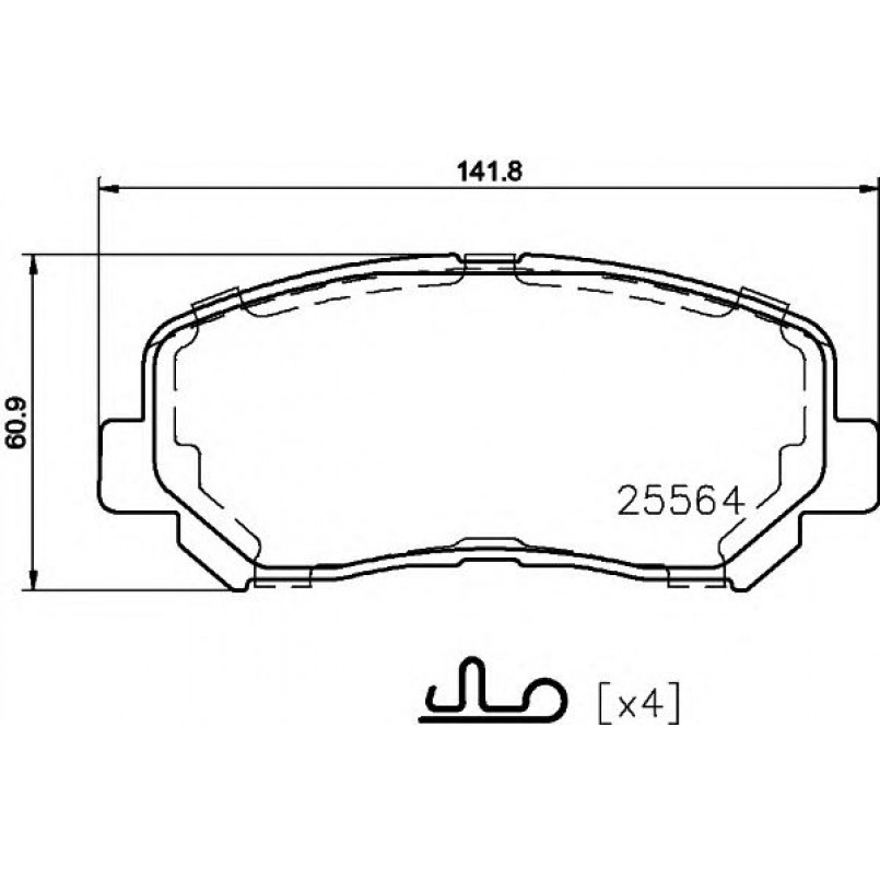 2556403 TEXTAR Гальмівні колодки до дисків — фото товара