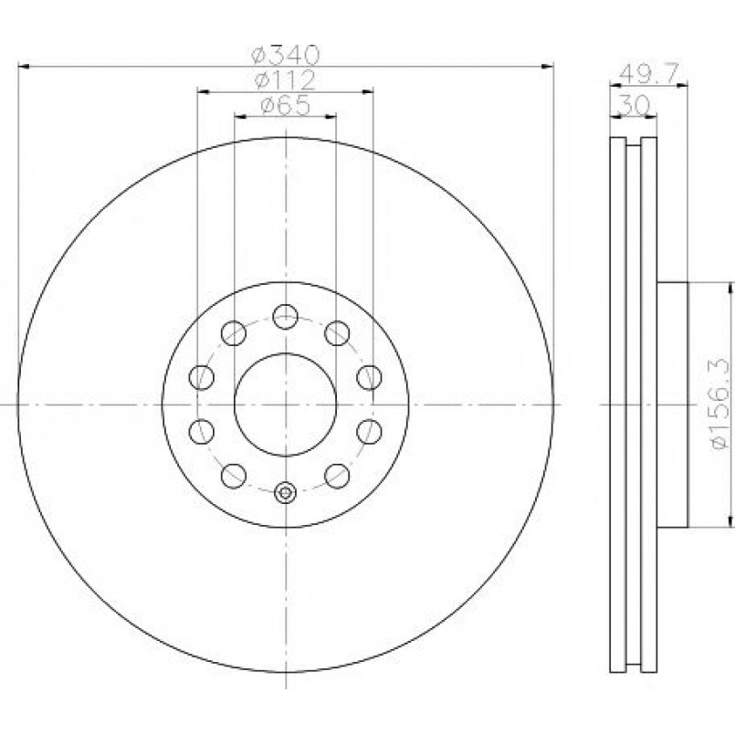 92229803 TEXTAR Диск гальмівний — фото товара
