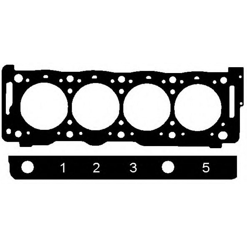 147.031 ELRING Прокладка ГБЦ Peugeot 406/605/806 2.1D 89-04 (4 метки) (1.67 мм) — фото товара