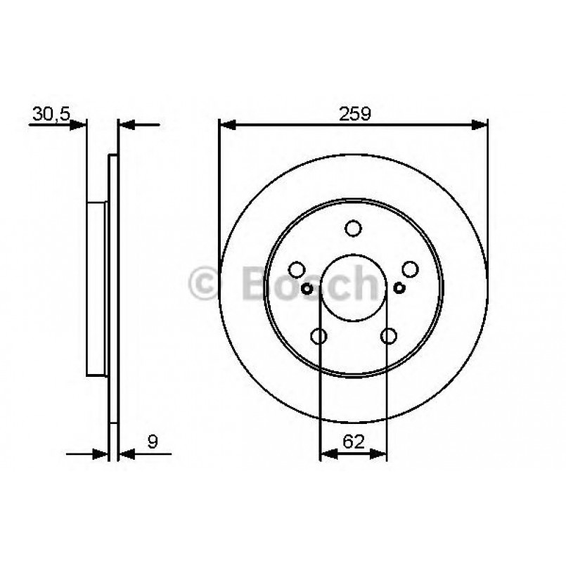 0986479418 BOSCH Гальмівний диск BD1310 — фото товара