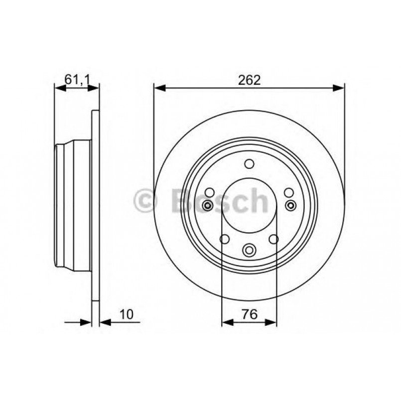 0986479508 BOSCH Гальмівний диск — фото товара №1
