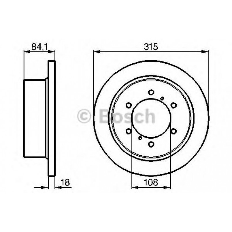 0986478713 BOSCH Гальмівний диск BD627 — фото товара