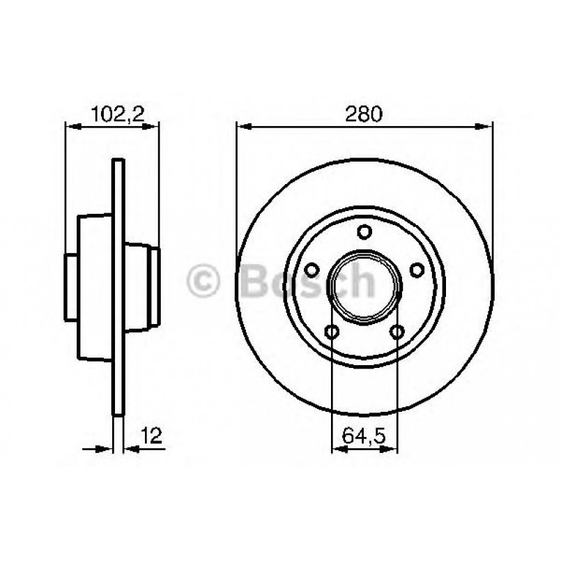0986479144 BOSCH Гальмівний диск BD981 — фото товара №1