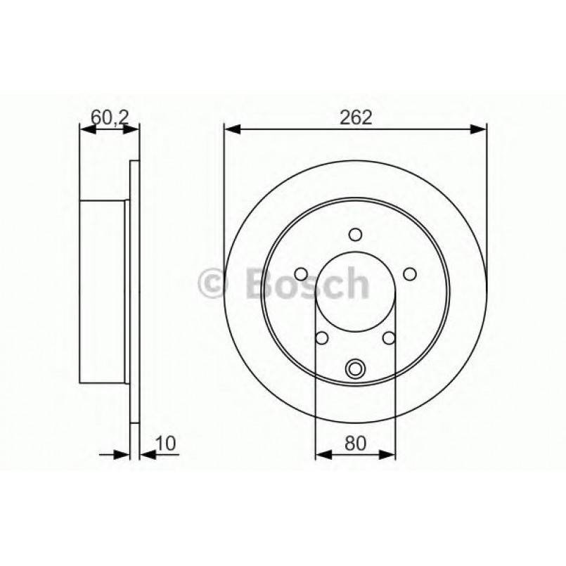 0986479A41 BOSCH Гальмівний диск BD1728 — фото товара
