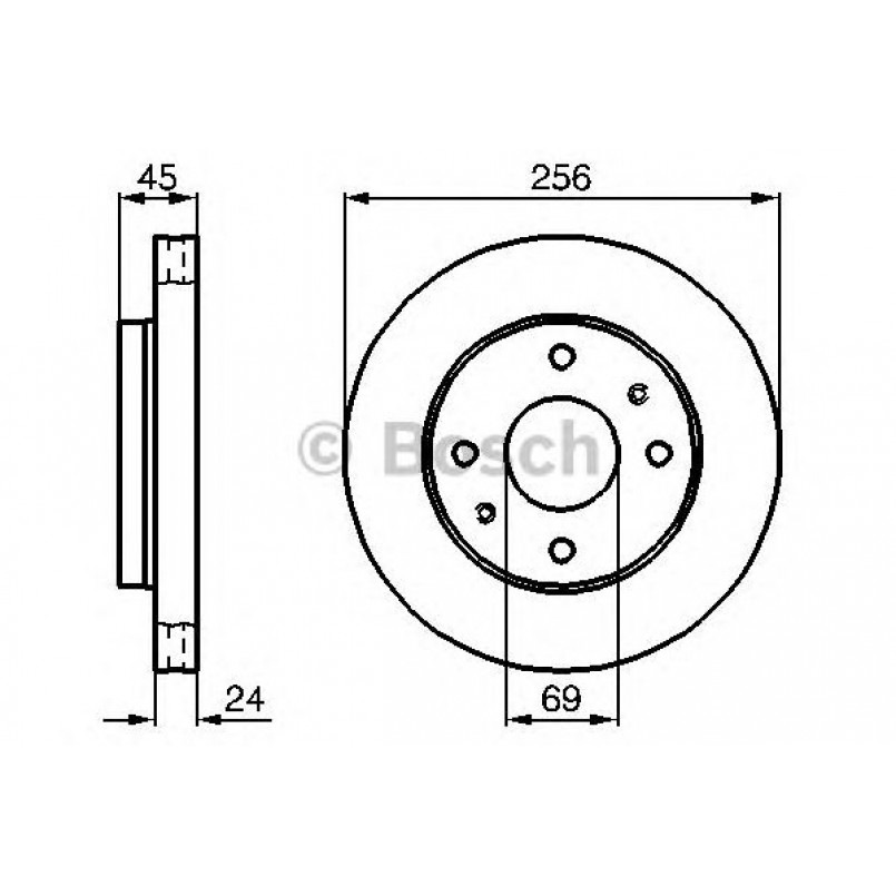 0986478531 BOSCH Гальмівний диск BD454 — фото товара №1