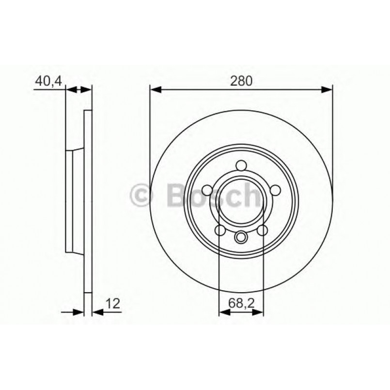 0986479R91 BOSCH Гальмівний диск — фото товара