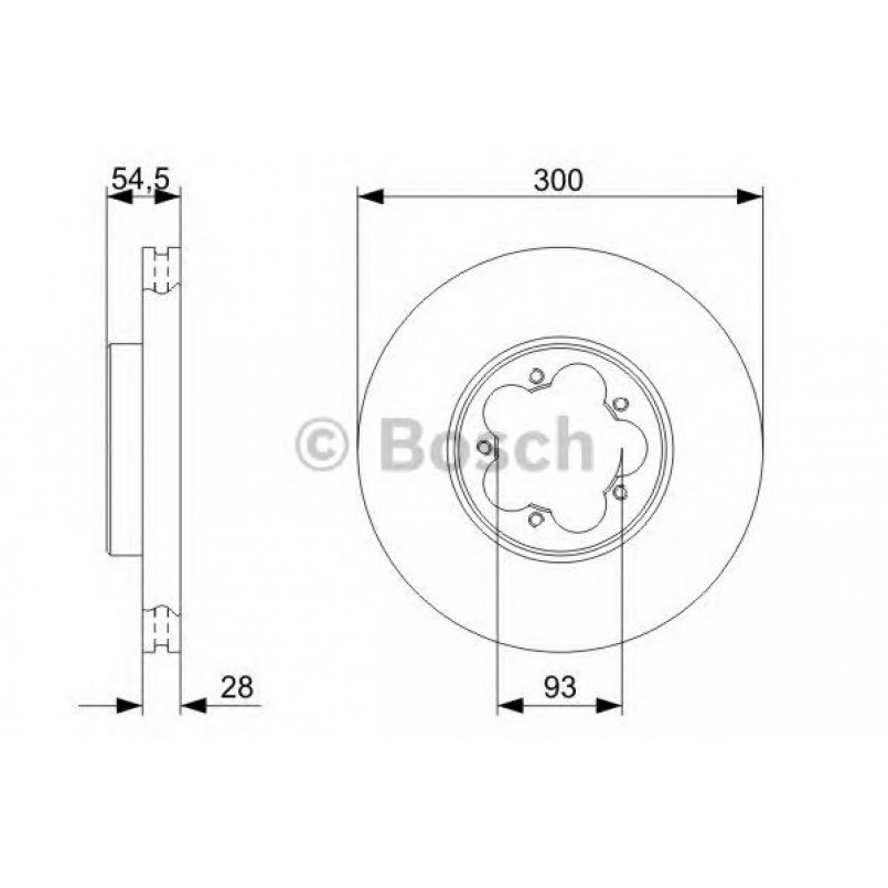 0986479307 BOSCH Гальмівний диск BD1170 — фото товара №1