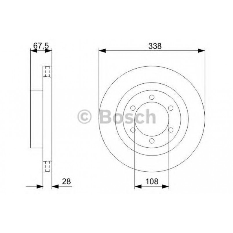 0986479304 BOSCH Гальмівний диск BD1167 — фото товара №1
