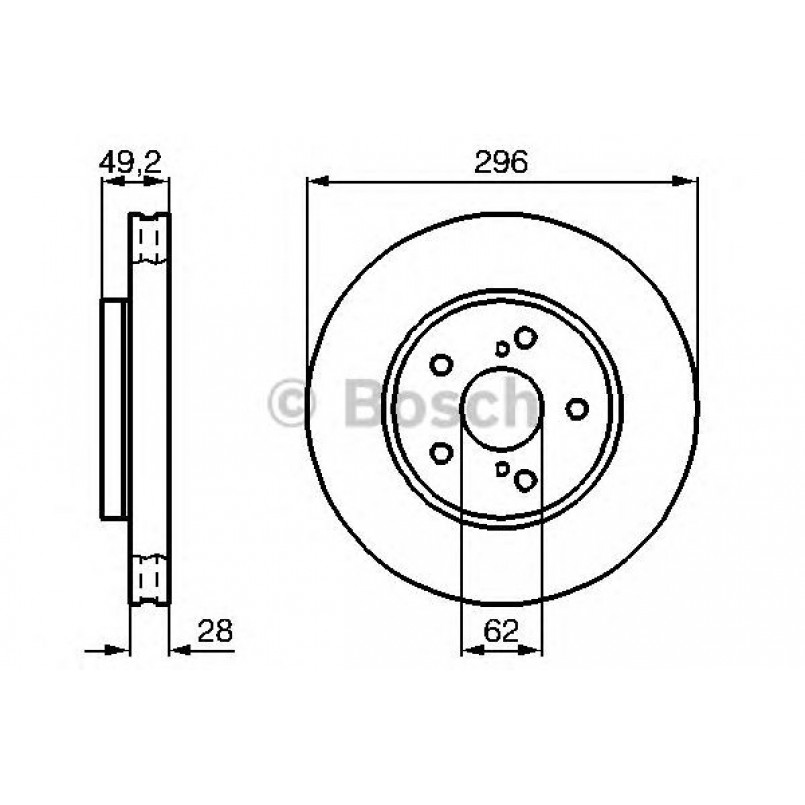 0986478968 BOSCH Гальмівний диск BD866 — фото товара