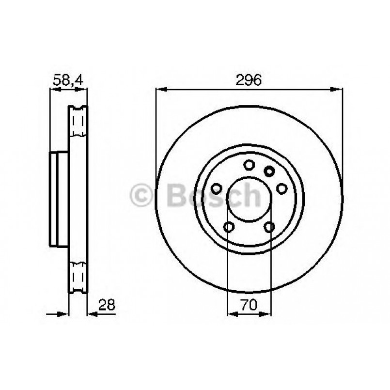 0986478593 BOSCH Гальмівний диск BD513 — фото товара №1