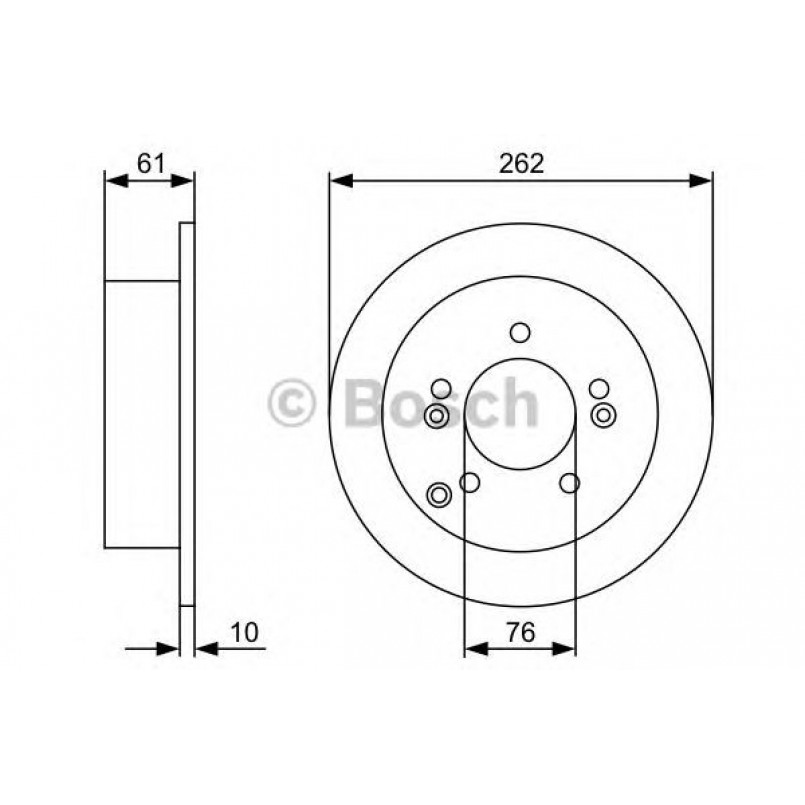 0986479345 BOSCH Гальмівний диск — фото товара №1