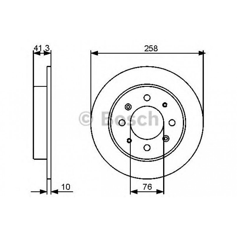 0986479462 BOSCH Гальмівний диск BD1272 — фото товара