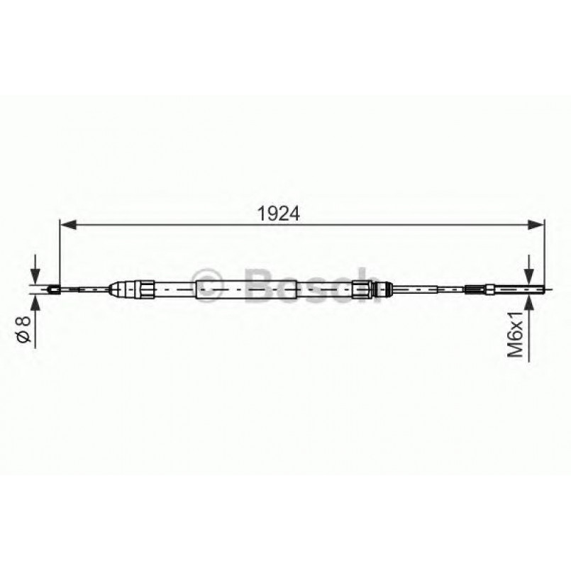 1987477693 BOSCH Трос ручного гальма — фото товара