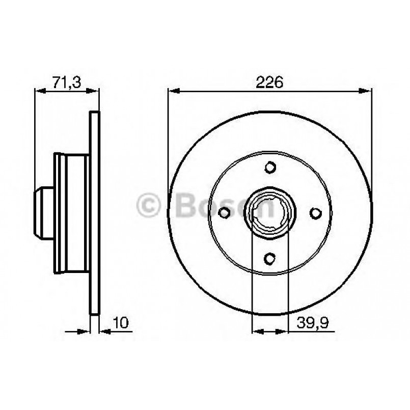 0986478331 BOSCH Гальмівний диск BD273 — фото товара №1