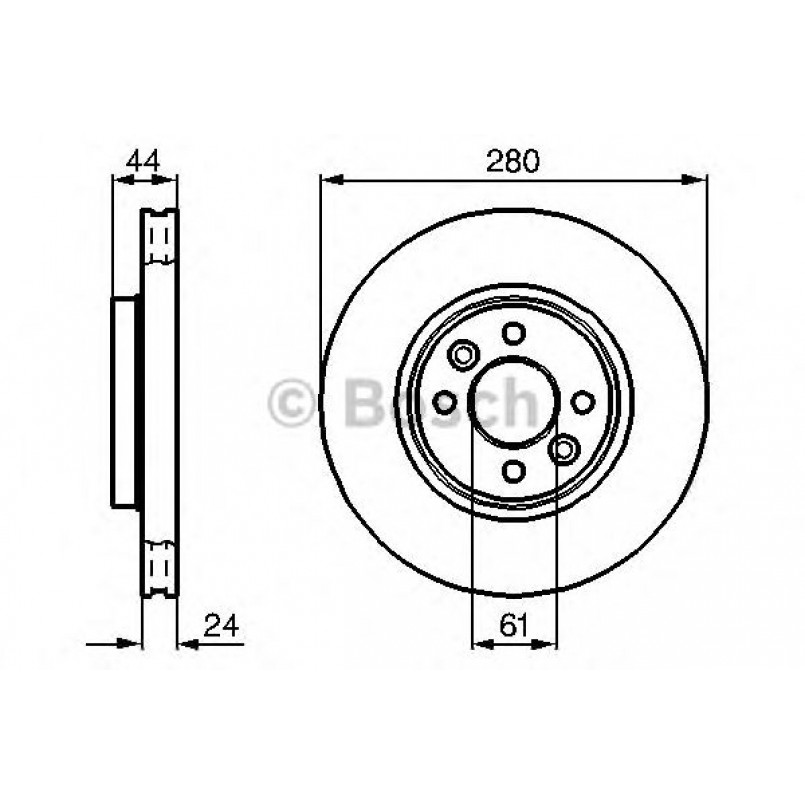 0986478590 BOSCH Гальмівний диск BD510 — фото товара №1