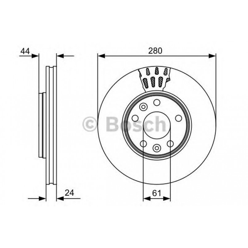 0986479555 BOSCH Гальмівний диск BD1399 — фото товара №1