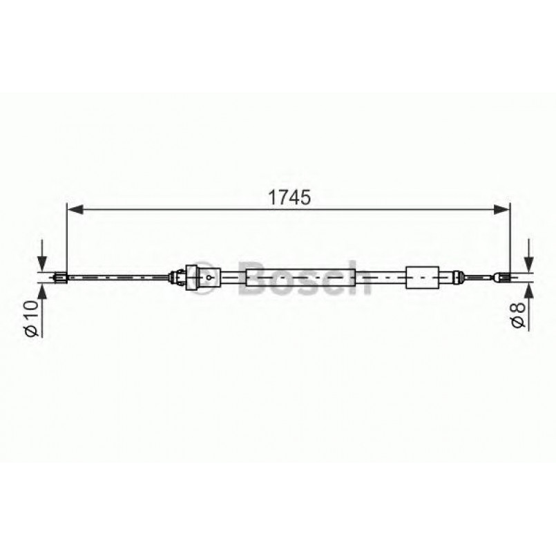 1987477576 BOSCH Трос ручного гальма — фото товара
