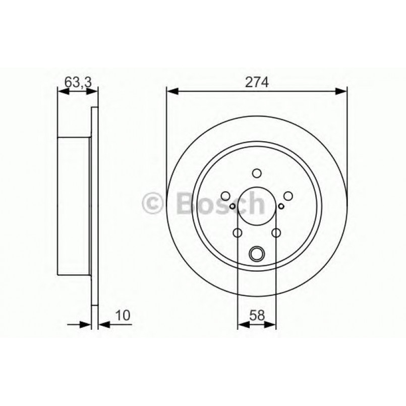 0986479634 BOSCH Гальмівний диск BD1674 — фото товара