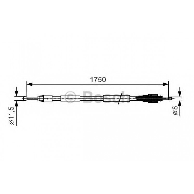 1987482018 BOSCH Трос ручного гальма — фото товара