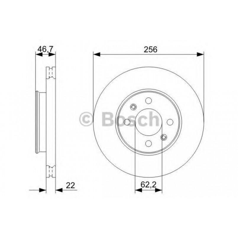 0986479367 BOSCH Гальмівний диск BD1206 — фото товара №1