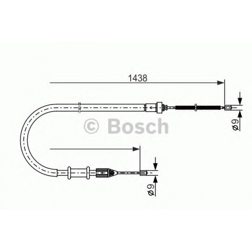 1987477634 BOSCH Трос ручного гальма — фото товара