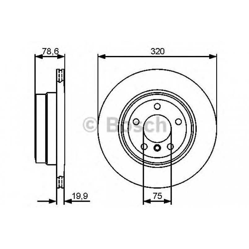 0986479442 BOSCH Гальмівний диск BD1320 — фото товара №1