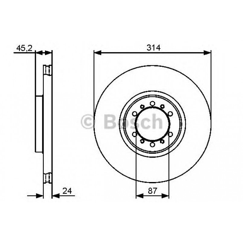 0986479469 BOSCH Гальмівний диск BD1273 — фото товара