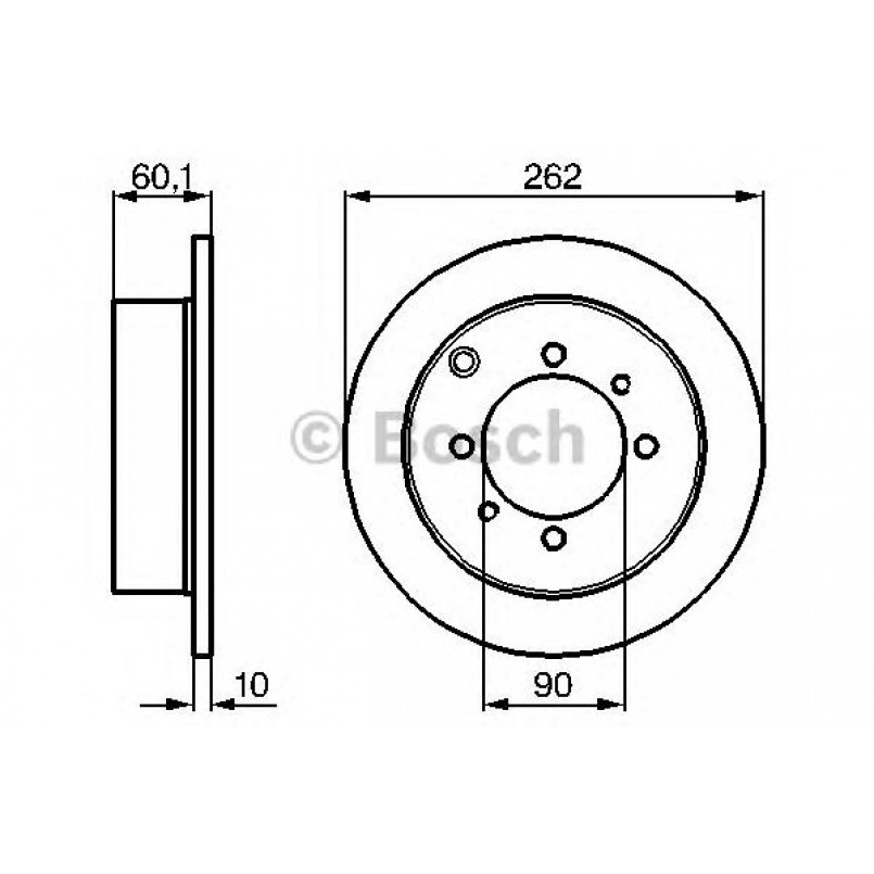 0986478655 BOSCH Гальмівний диск BD571 — фото товара