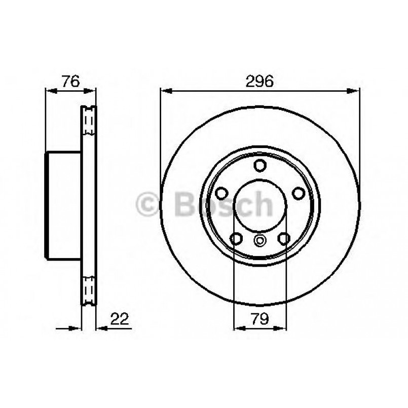 0986478848 BOSCH Гальмівний диск BD748 — фото товара №1